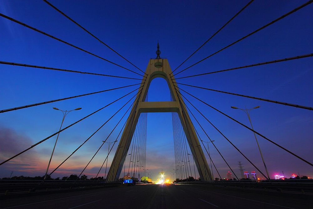 Texas Bridge-night view art print by Texas Picture Archive for $57.95 CAD