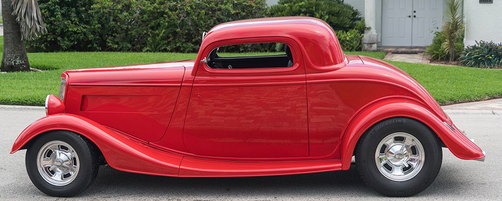 Classic Red Car art print by Vintage Photo Archive for $57.95 CAD
