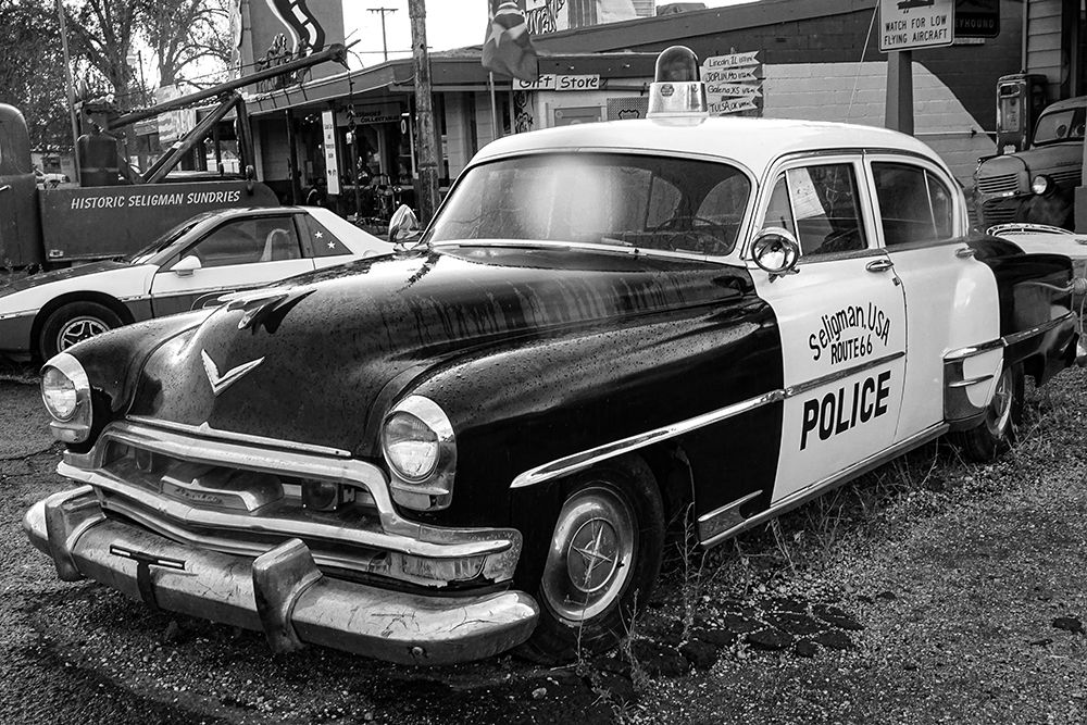 Vintage Route 66 Police Car art print by Vintage Photo Archive for $57.95 CAD