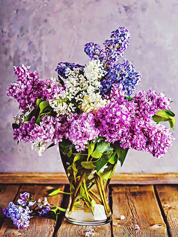 Lilacs in Glass Vase art print by Alpenglow Workshop for $57.95 CAD
