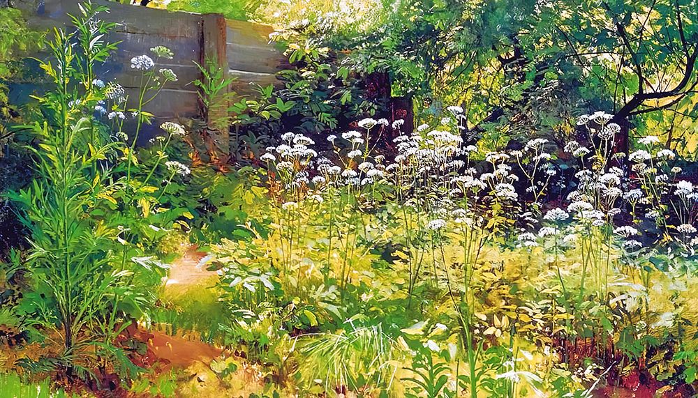 Garden Corner art print by Alpenglow Workshop for $57.95 CAD