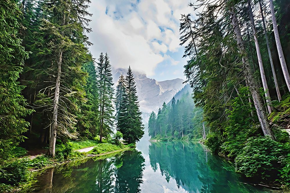 Quiet Mountain Lake art print by Alpenglow Workshop for $57.95 CAD