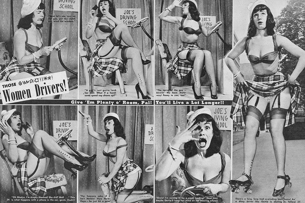 Bettie Page Driving, 1952 art print by Vintage Hollywood Archive for $57.95 CAD