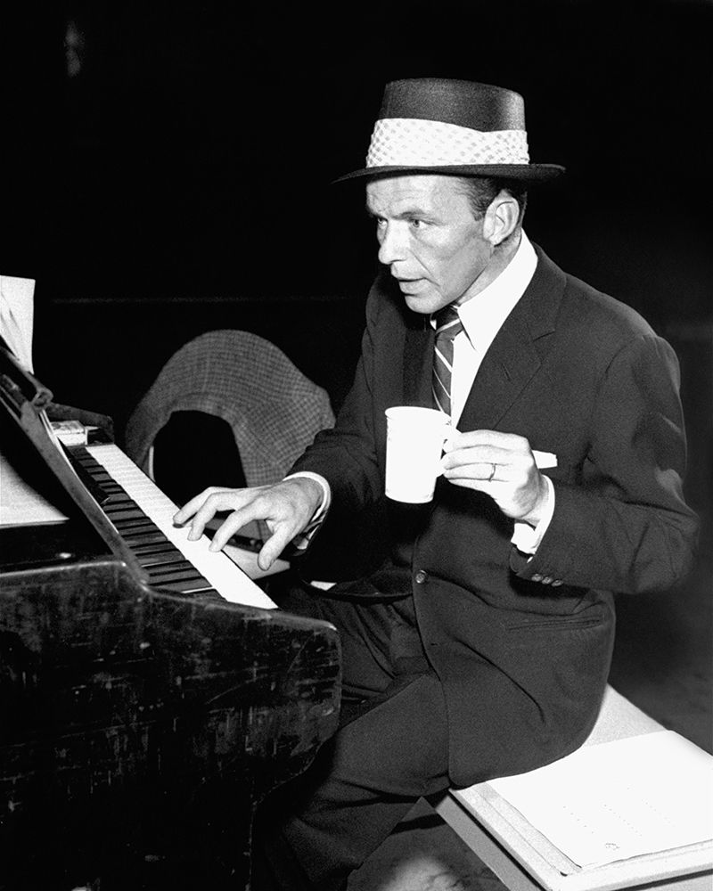 Frank Sinatra at the piano, 1954 art print by Vintage Hollywood Archive for $57.95 CAD