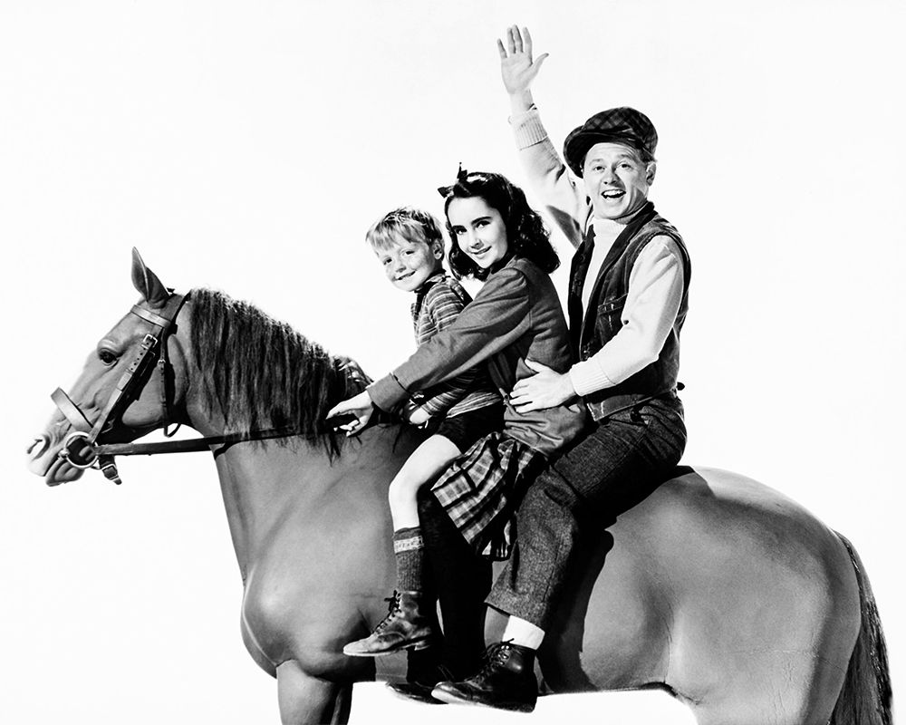 Butch Jenkins, Elizabeth Taylor, Mickey Rooney, National Velvet, 1945 art print by Vintage Hollywood Archive for $57.95 CAD