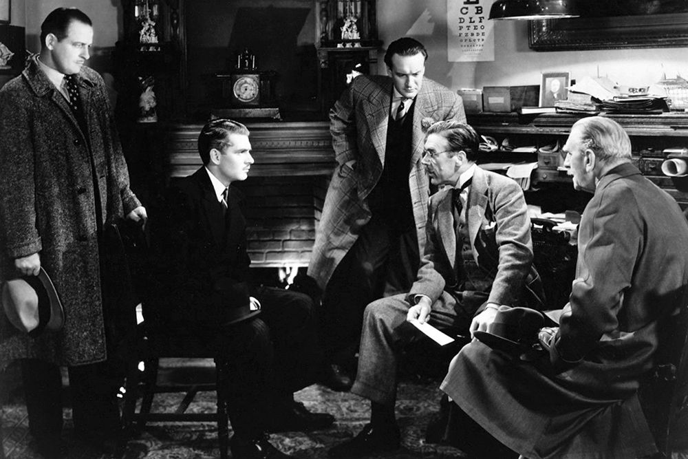 Reginald Denny, Laurency Olivier, George Sanders, Leo G. Carroll, Rebecca, 1940 art print by Vintage Hollywood Archive for $57.95 CAD