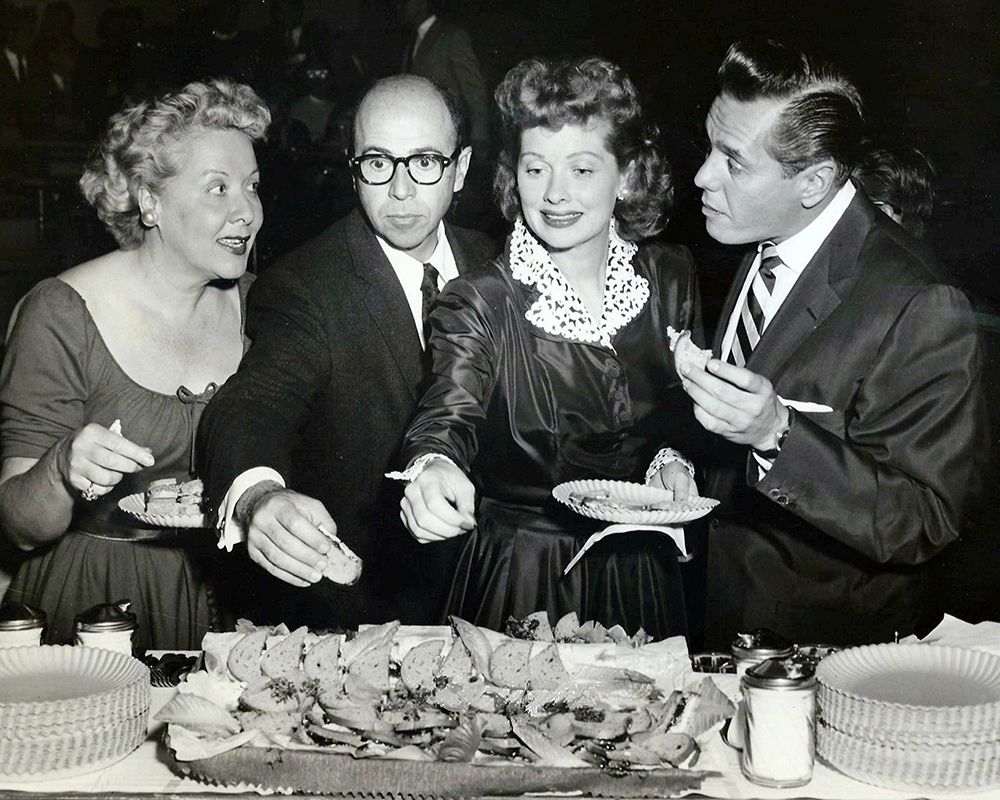 Vivian Vance, Jess Oppenheime, Lucille Ball, and Desi Arnaz, 1955 art print by Vintage Hollywood Archive for $57.95 CAD