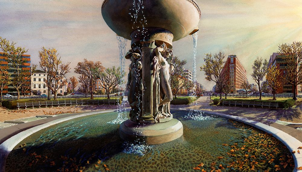 Washington Chronicle Dupont Circle art print by John Z. Wang for $57.95 CAD