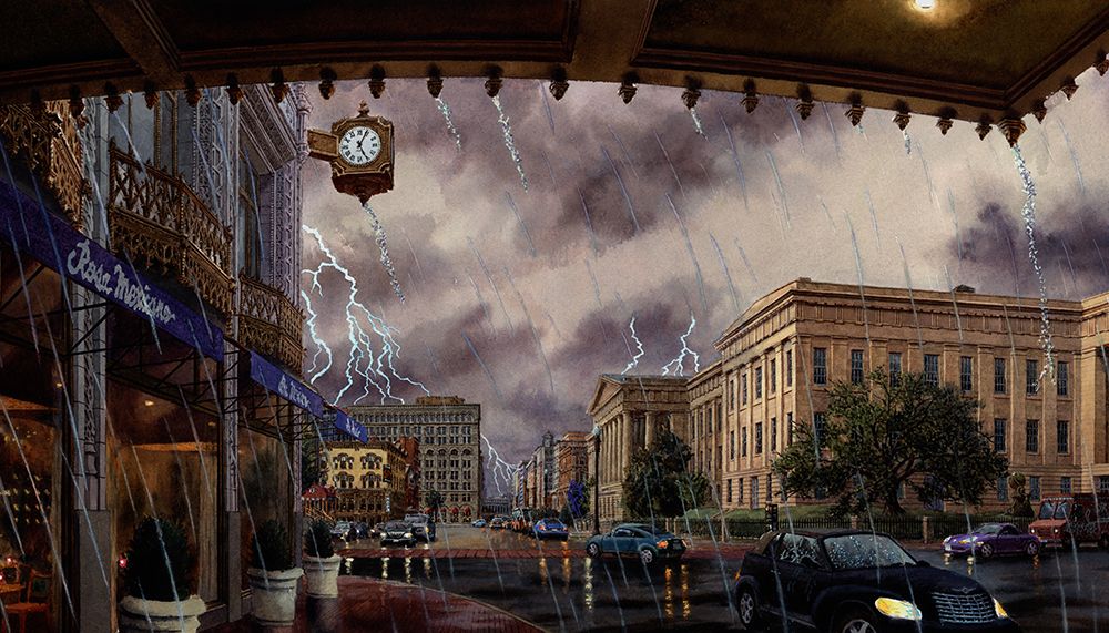 Washington Chronicle Penn Quarter art print by John Z. Wang for $57.95 CAD