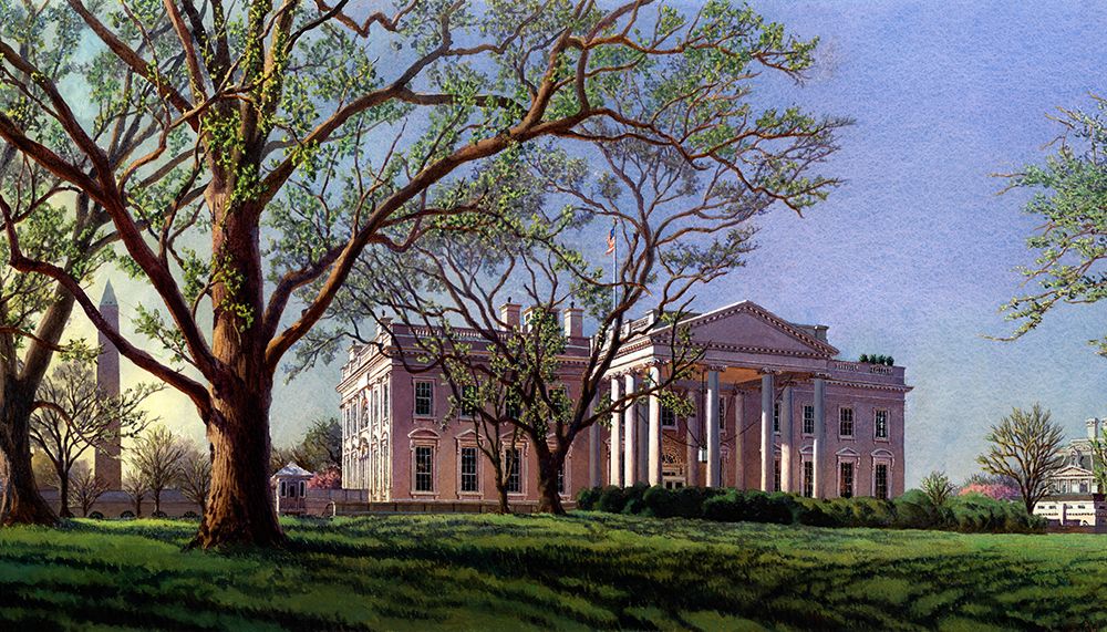 Washington Chronicle The White House art print by John Z. Wang for $57.95 CAD