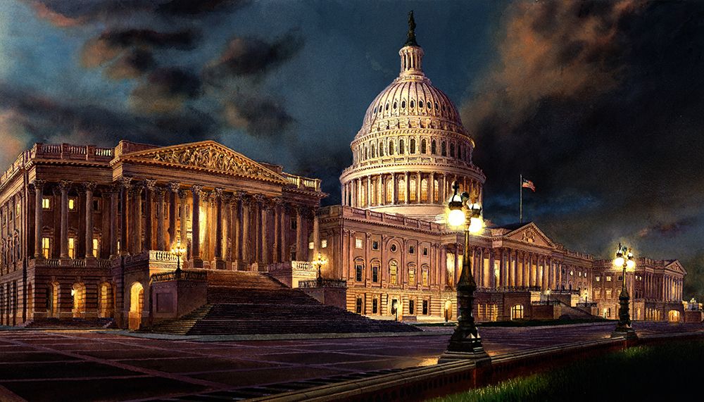 Washington Chronicle Capitol art print by John Z. Wang for $57.95 CAD