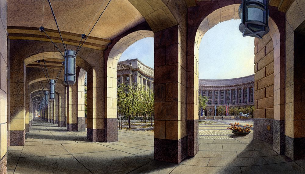 Washington Chronicle Federal Triangle art print by John Z. Wang for $57.95 CAD