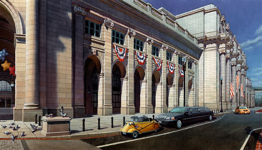 Washington Chronicle Union Station art print by John Z. Wang for $57.95 CAD