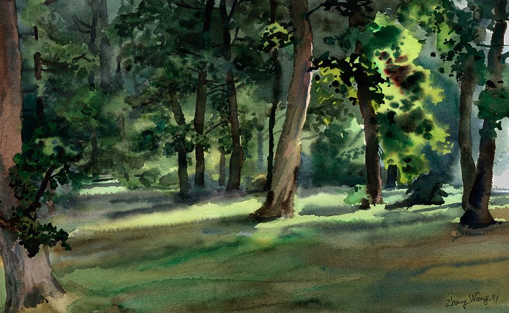 Summer Trees art print by John Z. Wang for $57.95 CAD