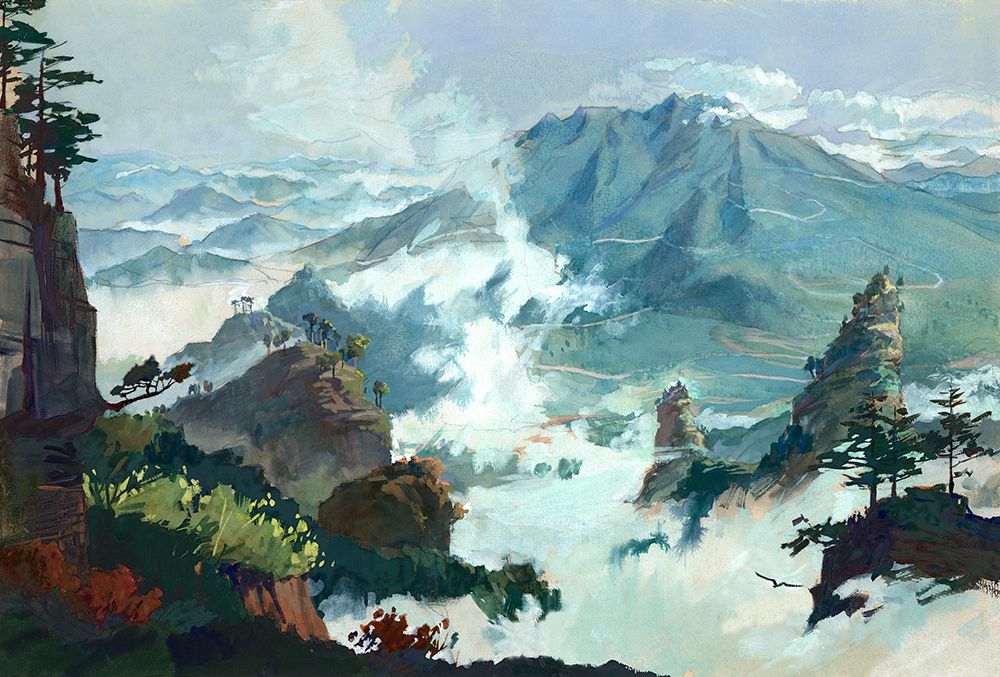 Peaks art print by John Z. Wang for $57.95 CAD