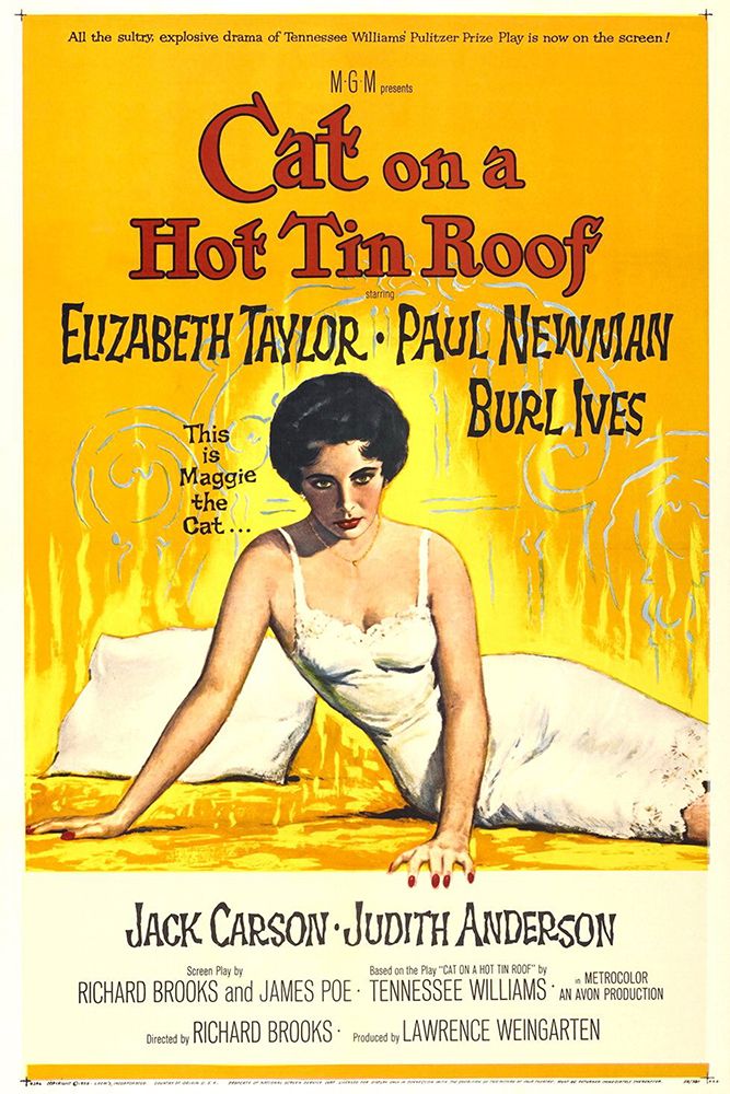 Cat on a Hot Tin Roof-1958 art print by Vintage Hollywood Archive for $57.95 CAD