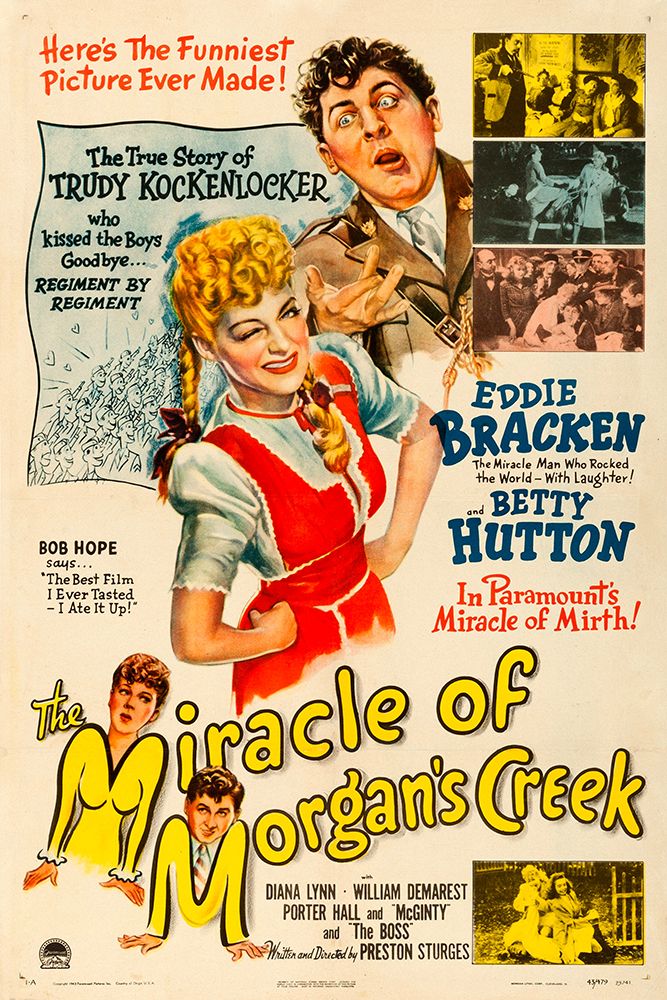 The Miracle of Morgans Creek-1943 art print by Vintage Hollywood Archive for $57.95 CAD