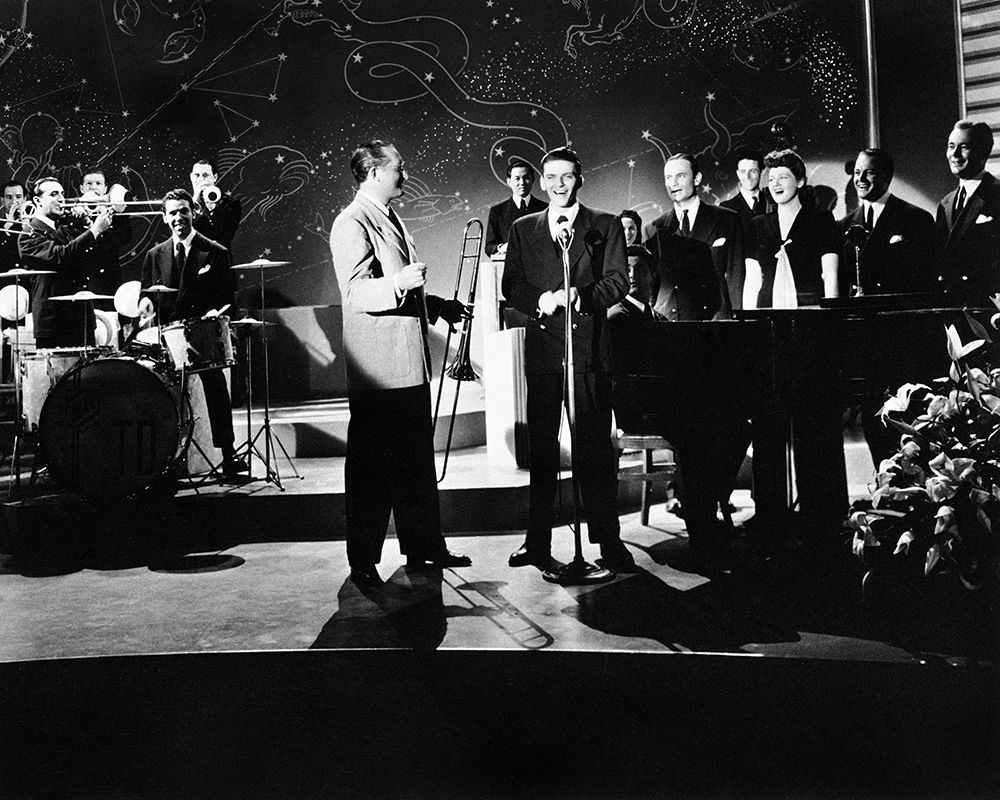 Frank Sinatra and the Tommy Dorsey Orchestra-1942 art print by Vintage Music Archive for $57.95 CAD