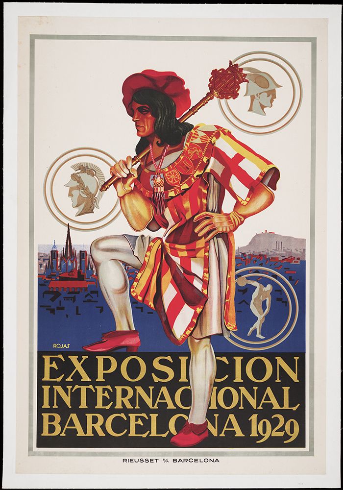 Barcelona-1929-Man art print by Worlds Fair Posters for $57.95 CAD