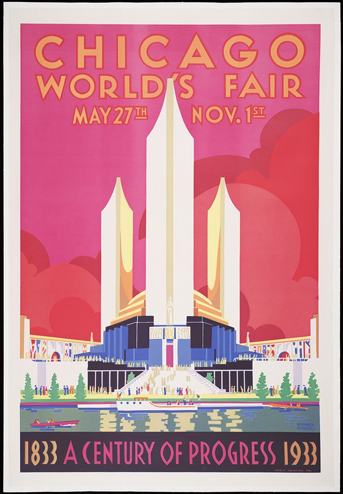 Chicago-1933 art print by Worlds Fair Posters for $57.95 CAD