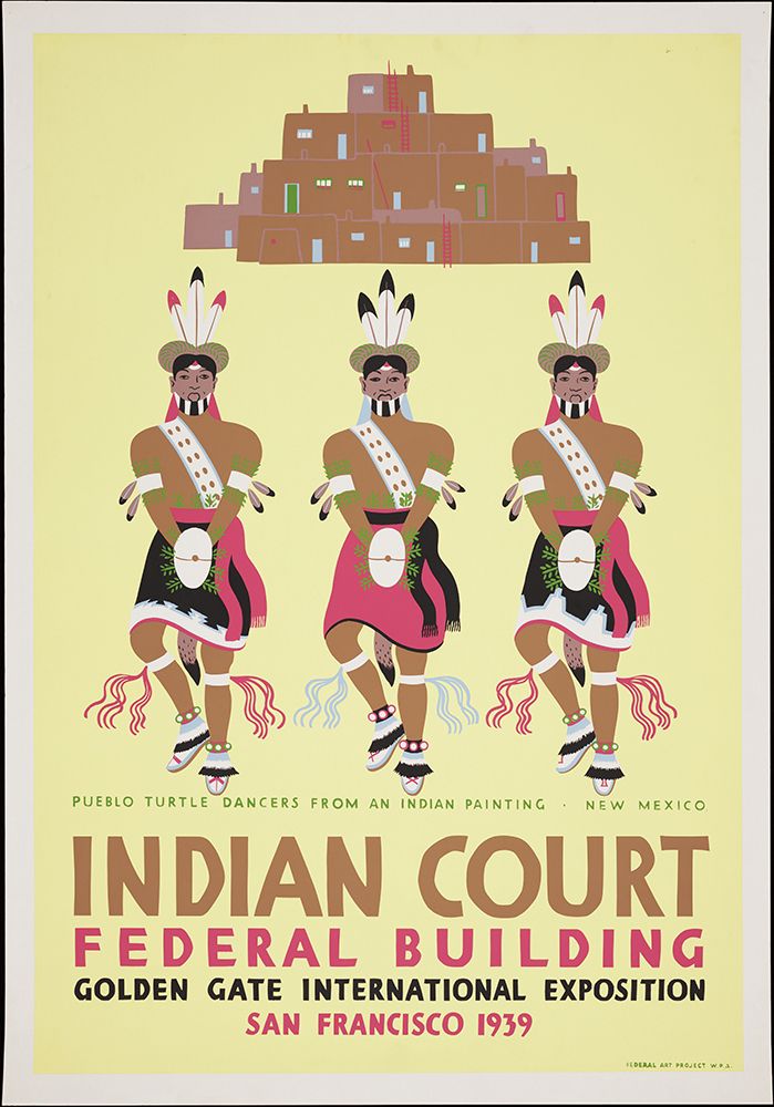 San Francisco-1939-Apache Devil Dancer-Arizona Yellow art print by Worlds Fair Posters for $57.95 CAD