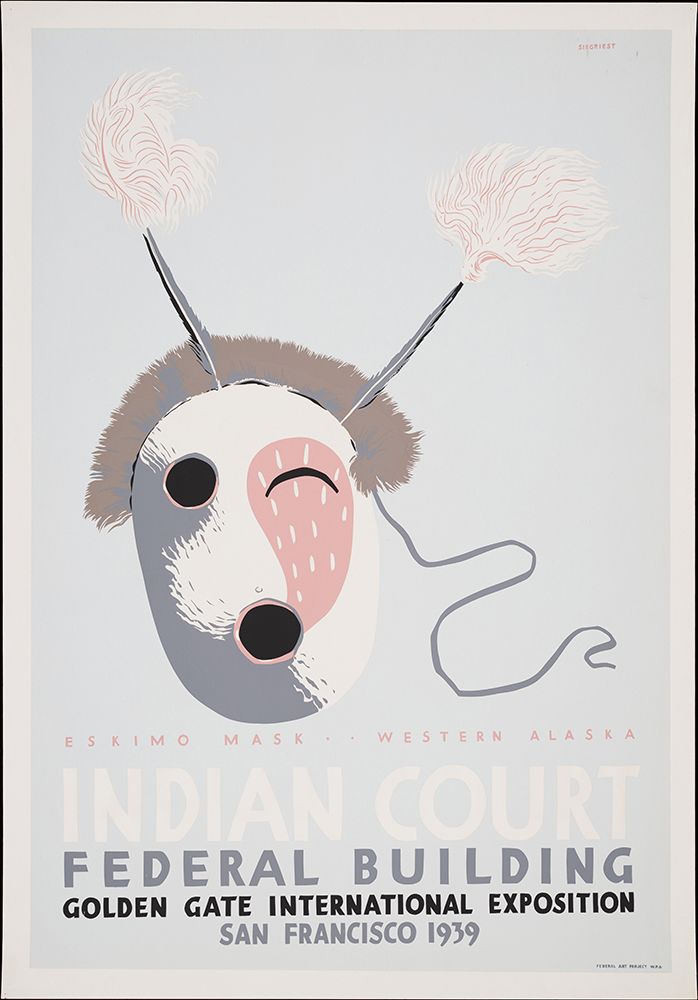 San Francisco-1939-Eskimo Mask Western Alaska art print by Worlds Fair Posters for $57.95 CAD