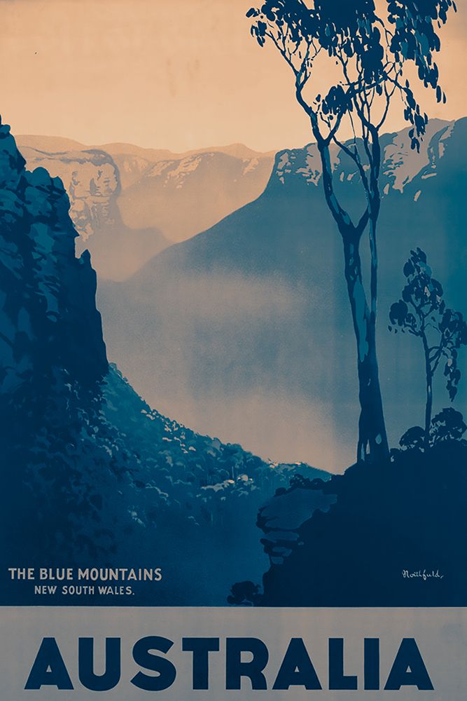 Australia Travel Poster The Blue Mountains art print by Vintage Travel Posters for $57.95 CAD