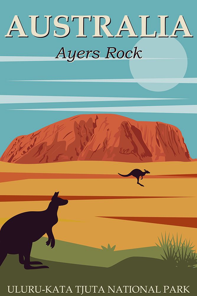 Australia Uluru-Kata Tjuta National Park art print by Vintage Travel Posters for $57.95 CAD