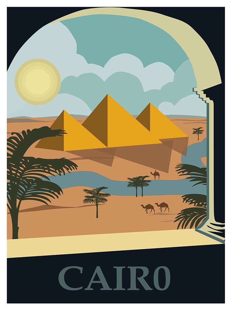 Egypt Cairo Travel Poster art print by Vintage Travel Posters for $57.95 CAD