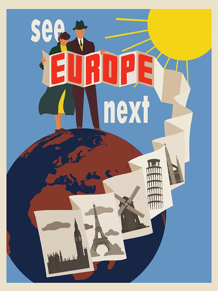 Europe Travel Poster art print by Vintage Travel Posters for $57.95 CAD