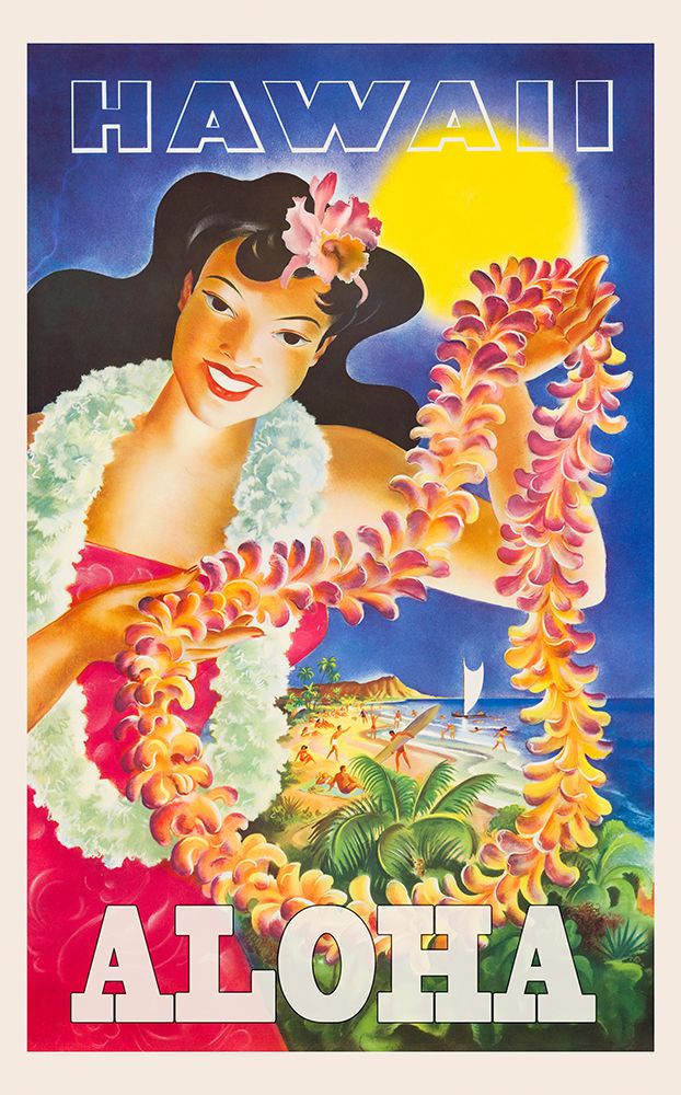 Hawaii Travel Poster art print by Vintage Travel Posters for $57.95 CAD