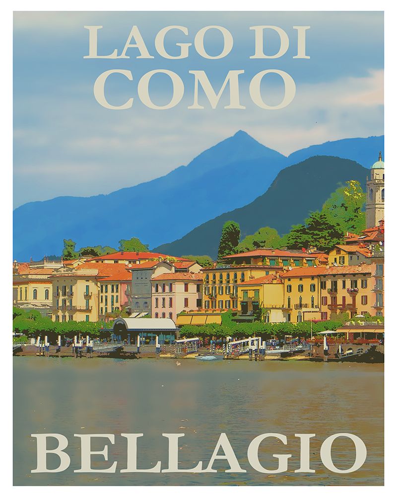 Lake Como Italy Travel Poster art print by Vintage Travel Posters for $57.95 CAD