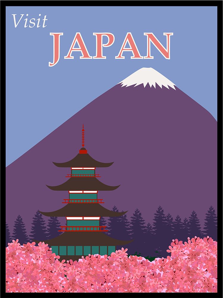 Japan Mount Fuji Travel Poster art print by Vintage Travel Posters for $57.95 CAD