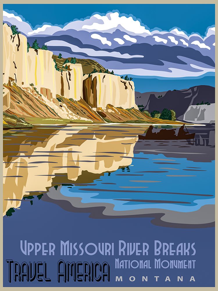 Missouri River Montana Travel Poster art print by Vintage Travel Posters for $57.95 CAD