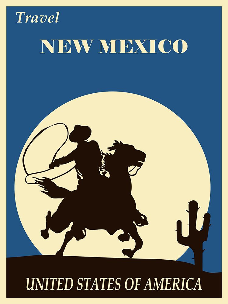 New Mexico Travel Poster art print by Vintage Travel Posters for $57.95 CAD