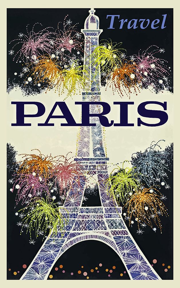 Paris France Travel Poster art print by Vintage Travel Posters for $57.95 CAD