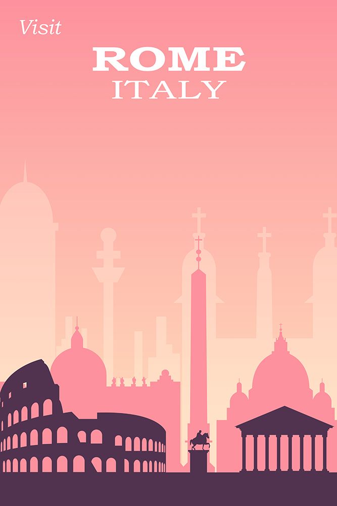 Rome Travel Poster art print by Vintage Travel Posters for $57.95 CAD