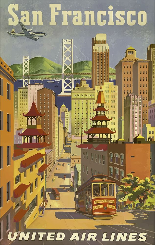 San Francisco Travel Poster art print by Vintage Travel Posters for $57.95 CAD