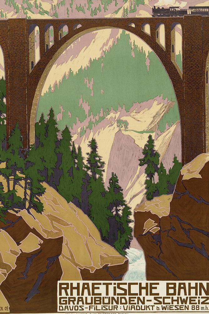 Switzerland Travel Railway Bridge art print by Vintage Travel Posters for $57.95 CAD