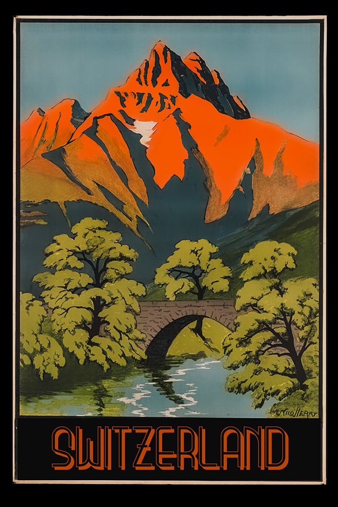 Switzerland Vintage Travel Poster art print by Vintage Travel Posters for $57.95 CAD