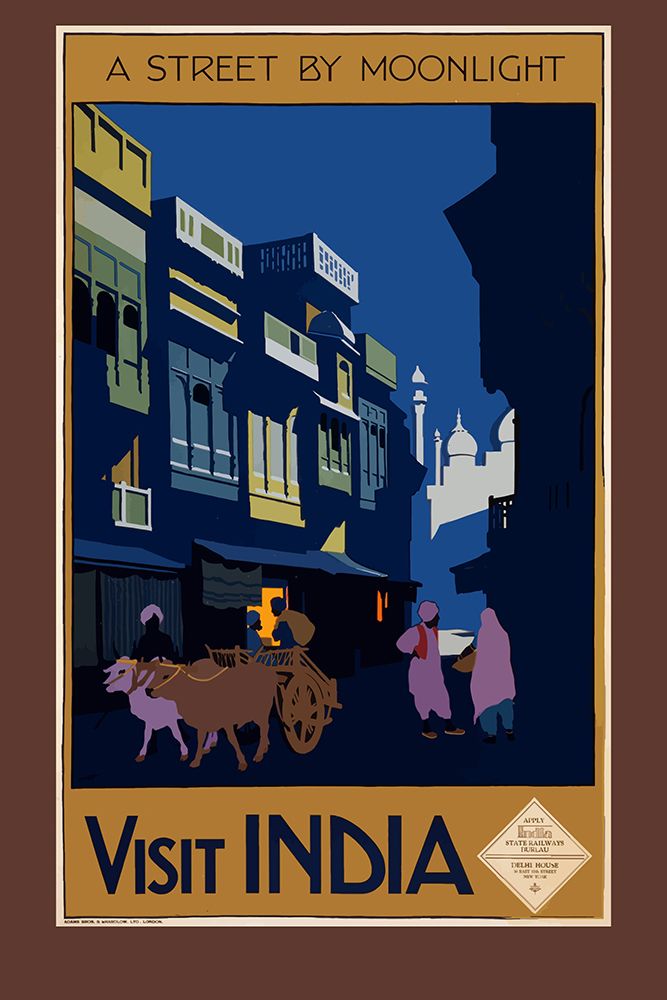 Travel India Vintage Poster art print by Vintage Travel Posters for $57.95 CAD