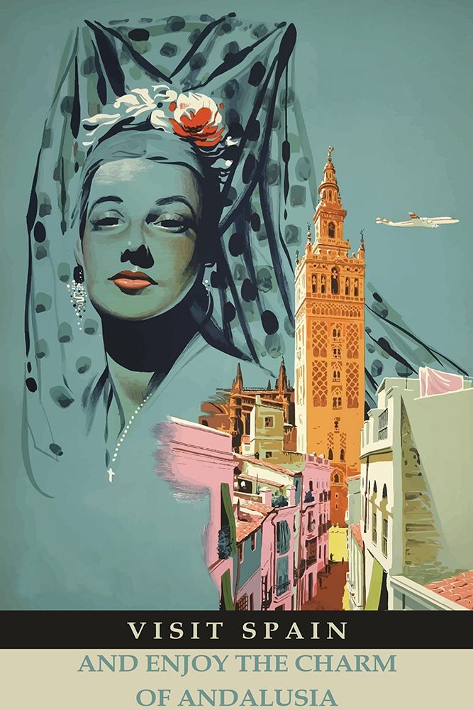Spain-Andalusia Travel Poster art print by Vintage Travel Posters for $57.95 CAD