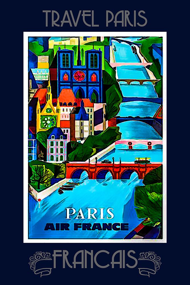 Paris Travel Poster art print by Vintage Travel Posters for $57.95 CAD