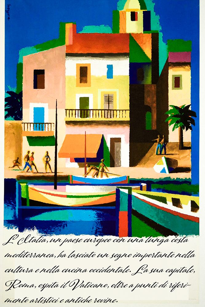 Italy Travel Poster art print by Vintage Travel Posters for $57.95 CAD
