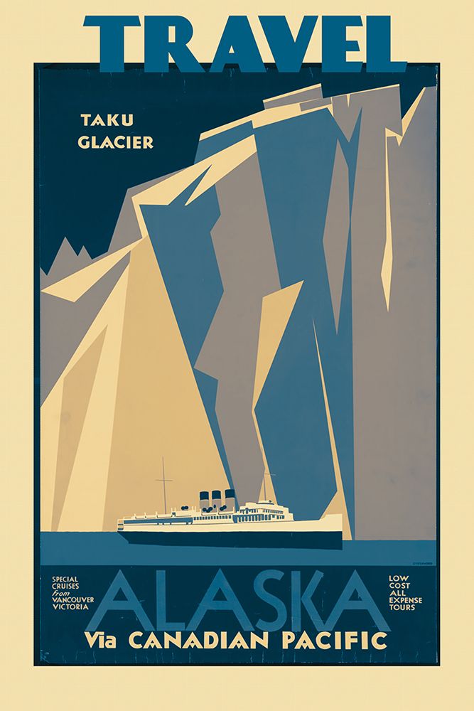 Alaska Vintage Travel Poster art print by Vintage Travel Posters for $57.95 CAD