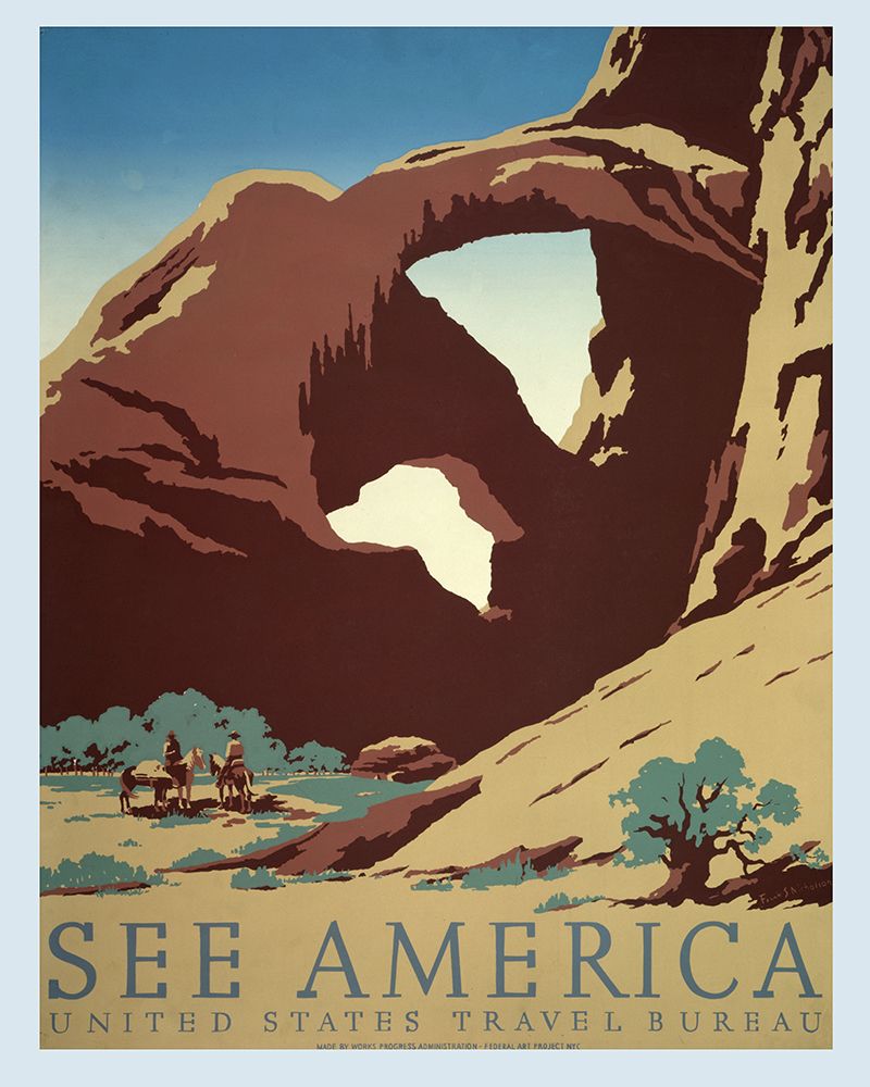 America Vintage Travel Poster art print by Vintage Travel Posters for $57.95 CAD