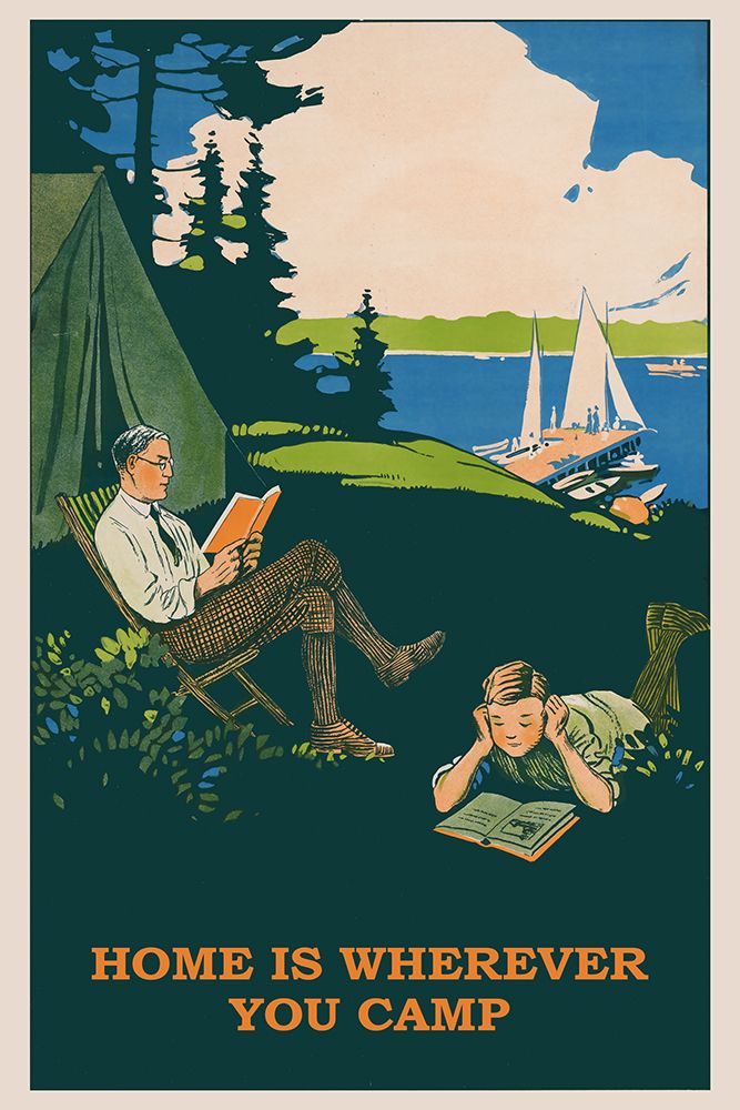 Vintage Camping Poster art print by Vintage Travel Posters for $57.95 CAD