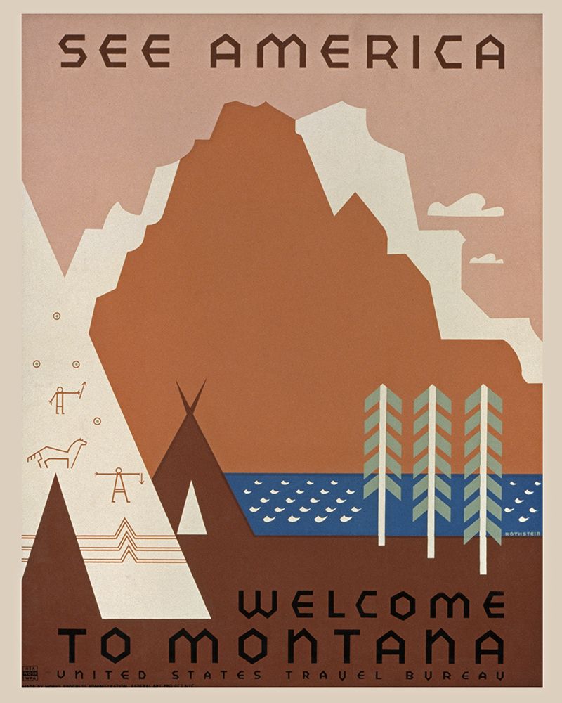 Vintage Montana art print by Vintage Travel Posters for $57.95 CAD