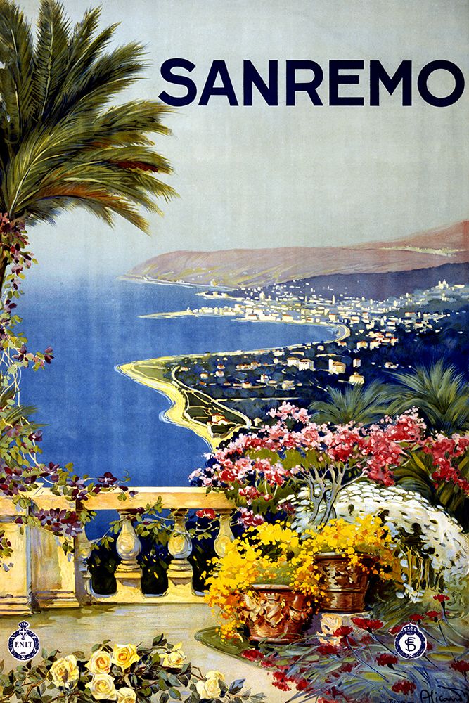 Vintage Sanremo Poster art print by Vintage Travel Posters for $57.95 CAD