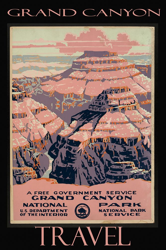 Grand Canyon Vintage Travel Poster art print by Vintage Travel Posters for $57.95 CAD